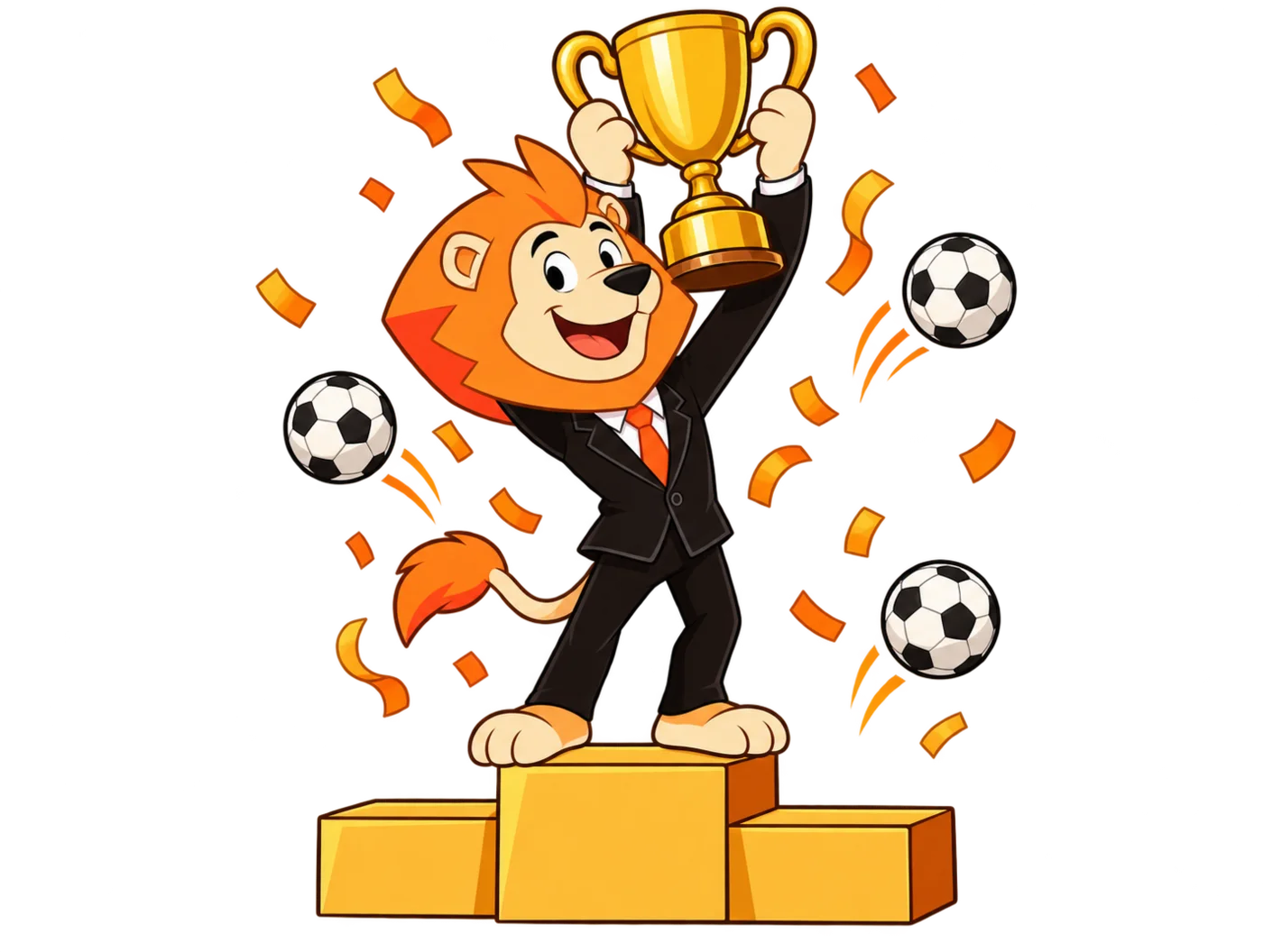 El Leoncito levantando un trofeo