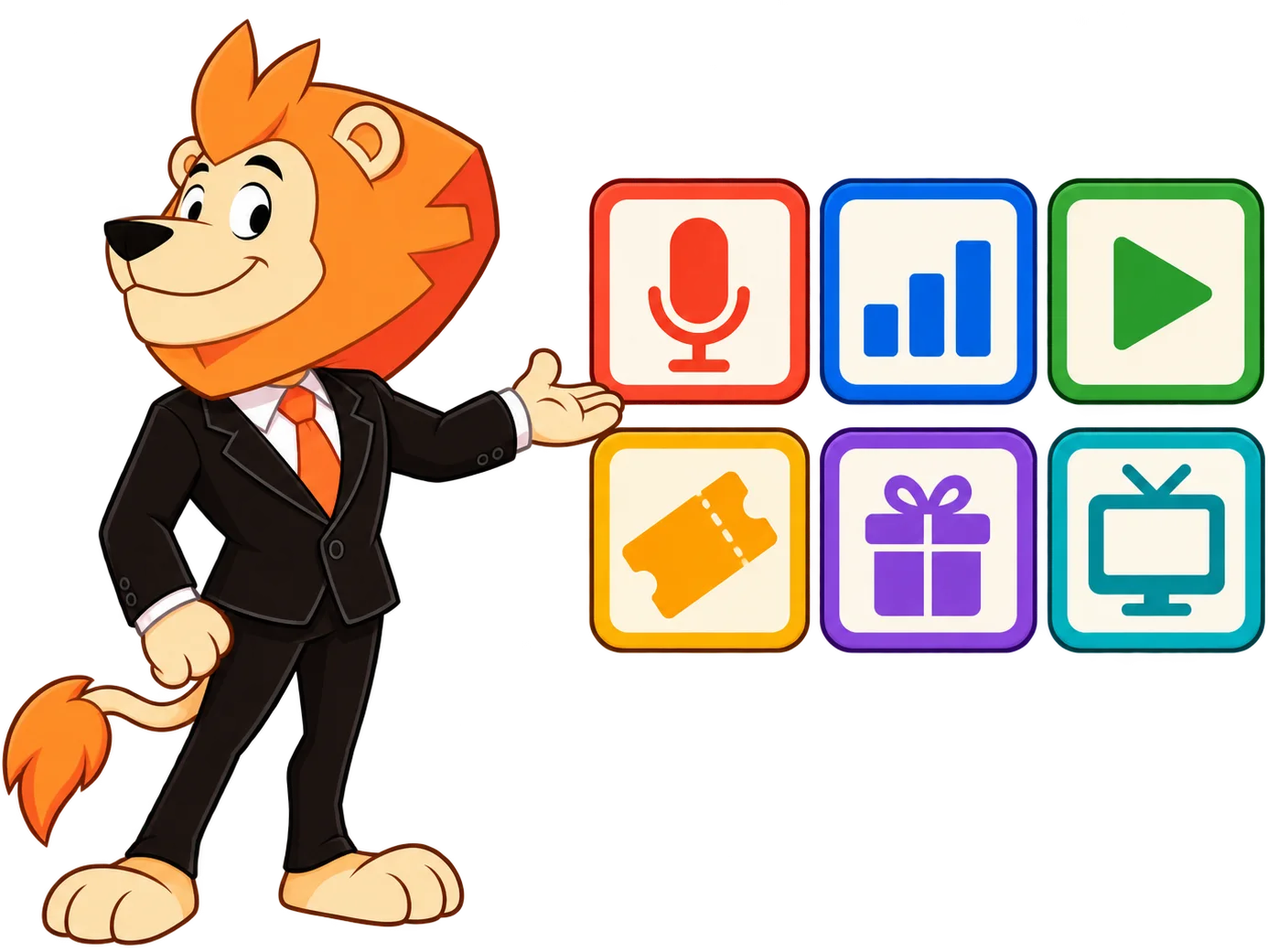 El Leoncito presentando un muro de seis tarjetas